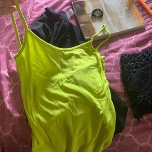 Lime green bodysuit American apparel